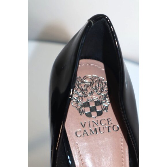 Vince Camuto Black Patent Leather High Heel platform women's Shoes Size 9 1/2 - Picture 10 of 13